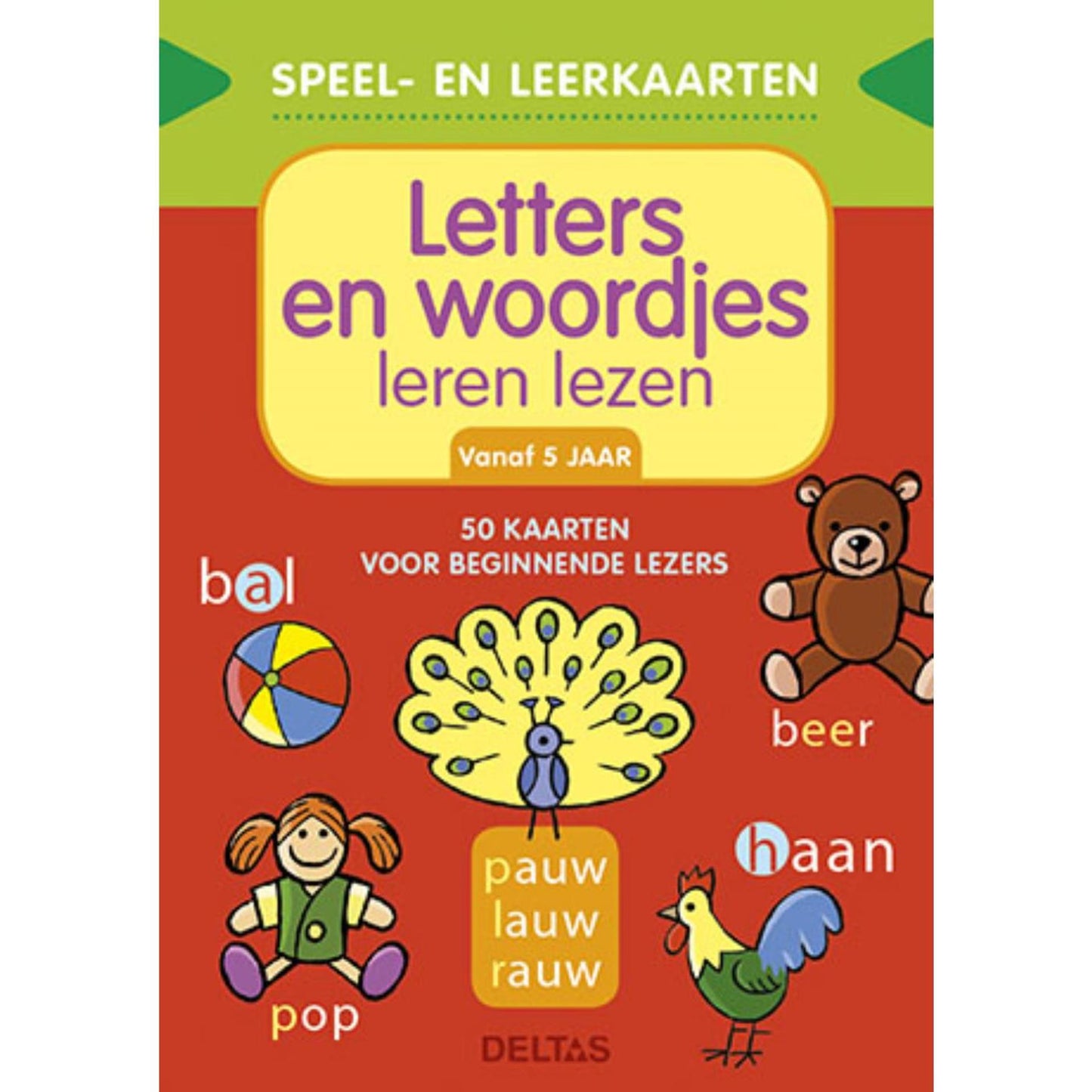Delta Speelen Learning Cards Lettere e Words Learn a Read (5+)