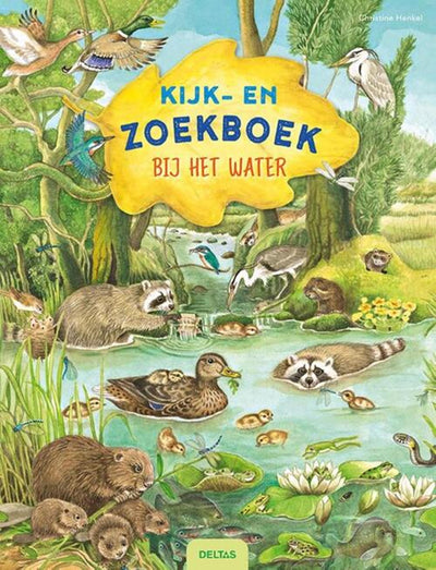 Deltas mira el libro de búsqueda en el agua