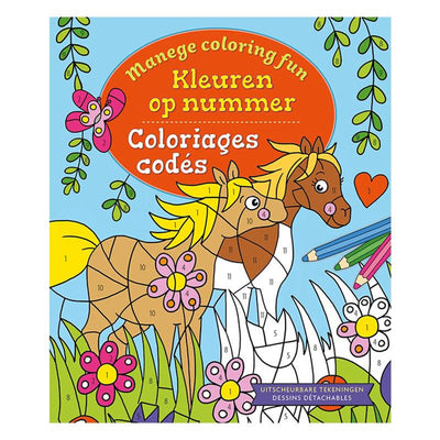 Diversión para colorear escuela de equitación Deltas - colorea por números