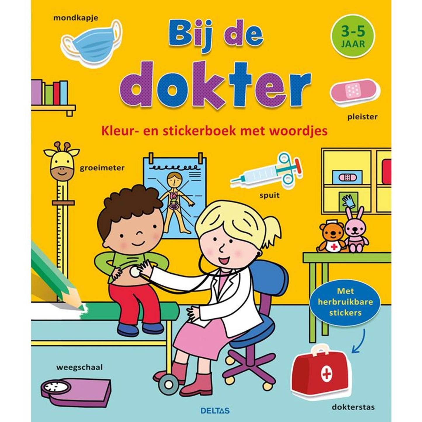 Libro da colorare e con adesivi Delta - dal dottore