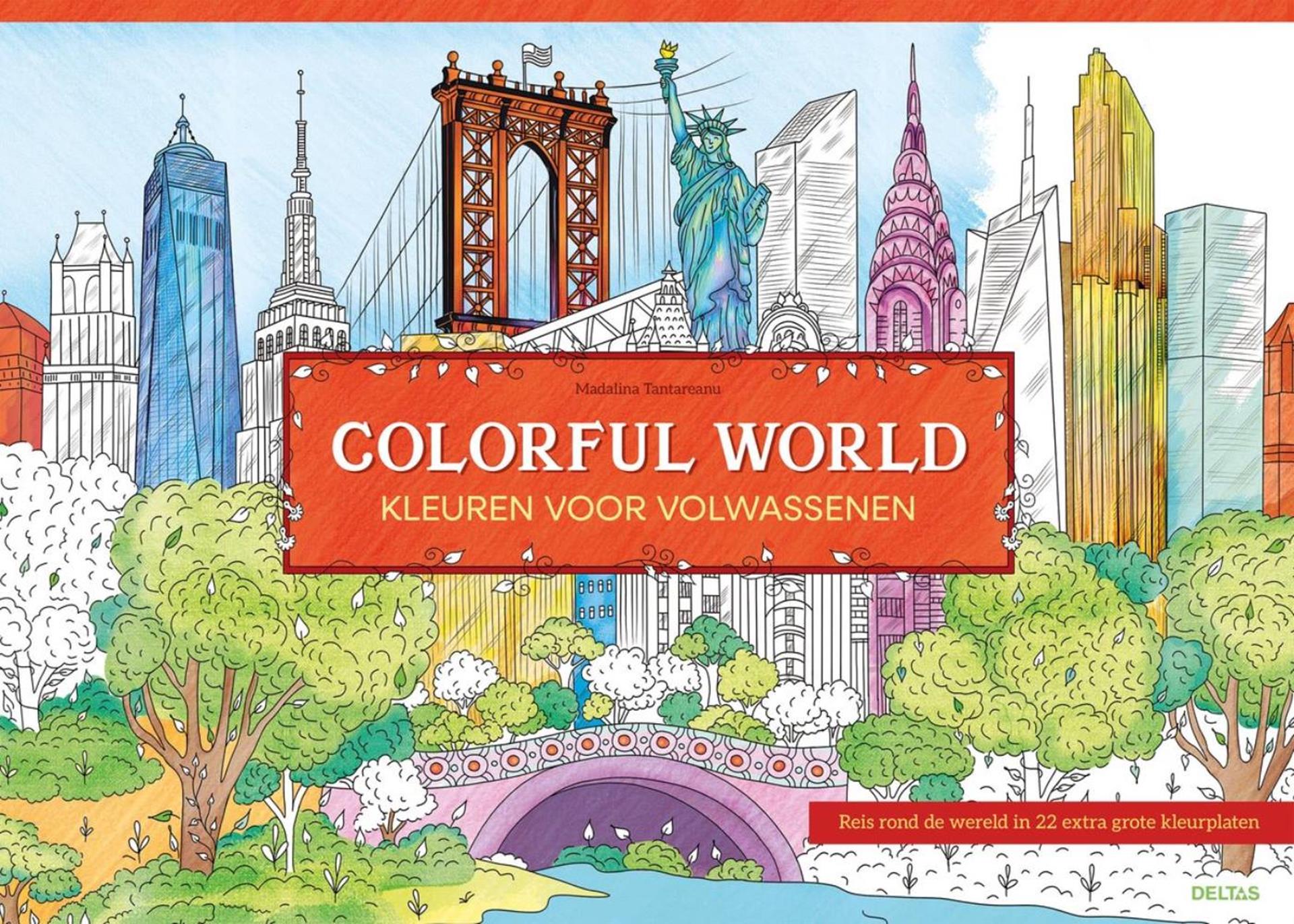 Colorante mundo colorido de Deltas para adultos.