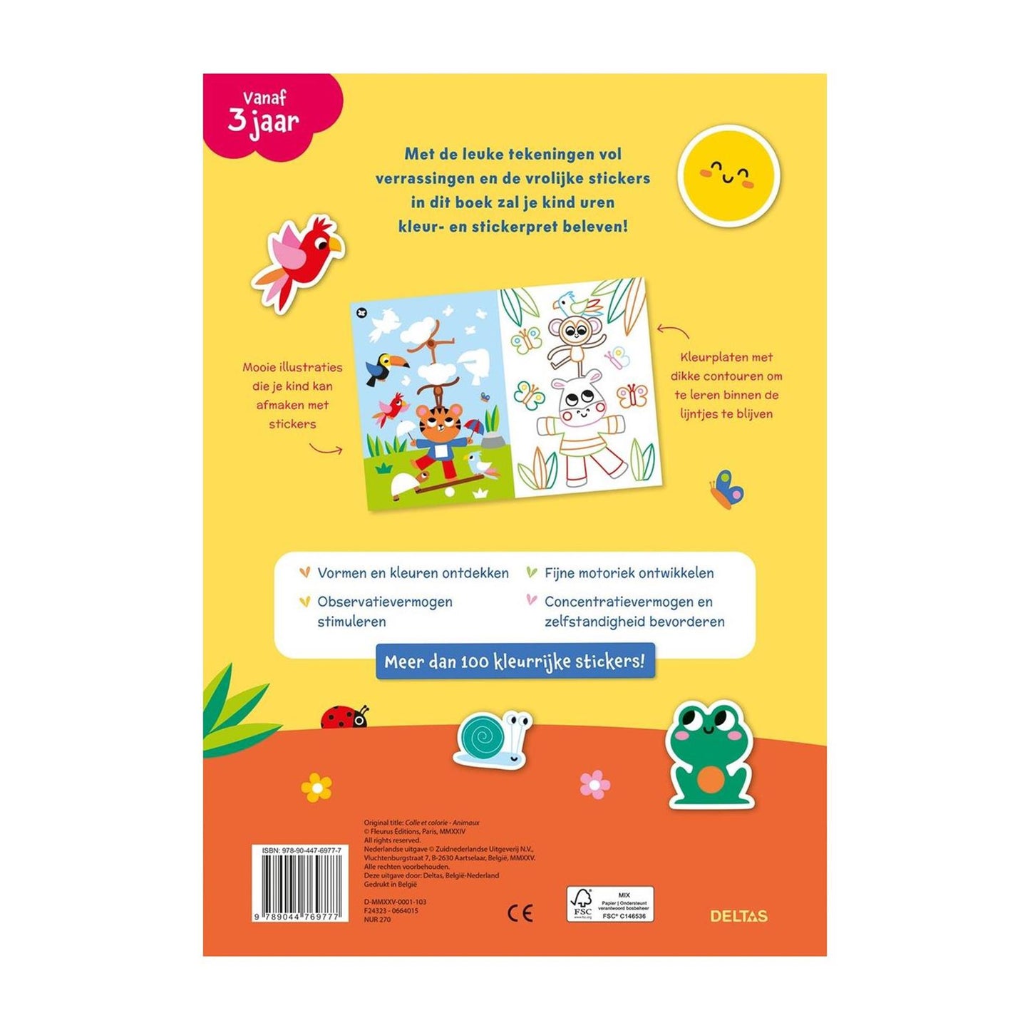 Divertimento con i Delta da colorare e con gli adesivi: animali felici
