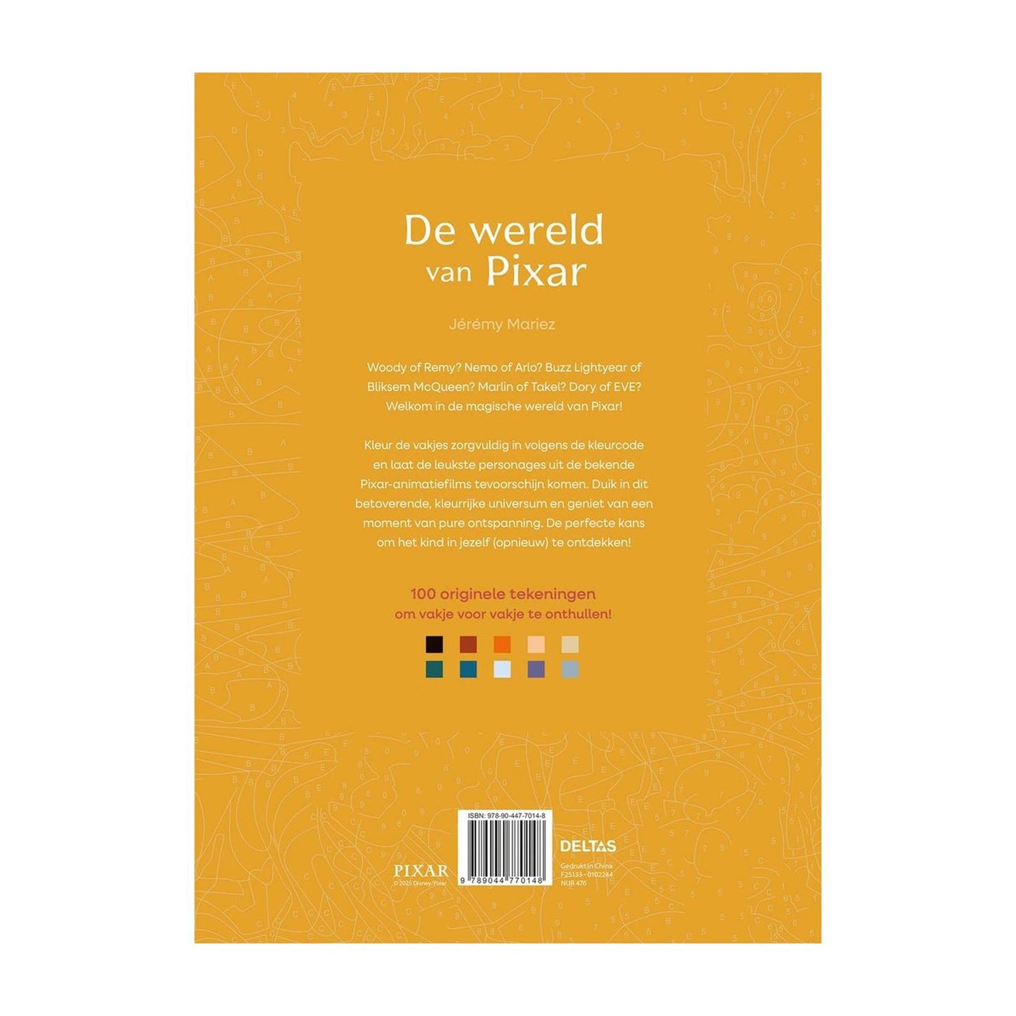 Deltas pixar - kleuren op nummer