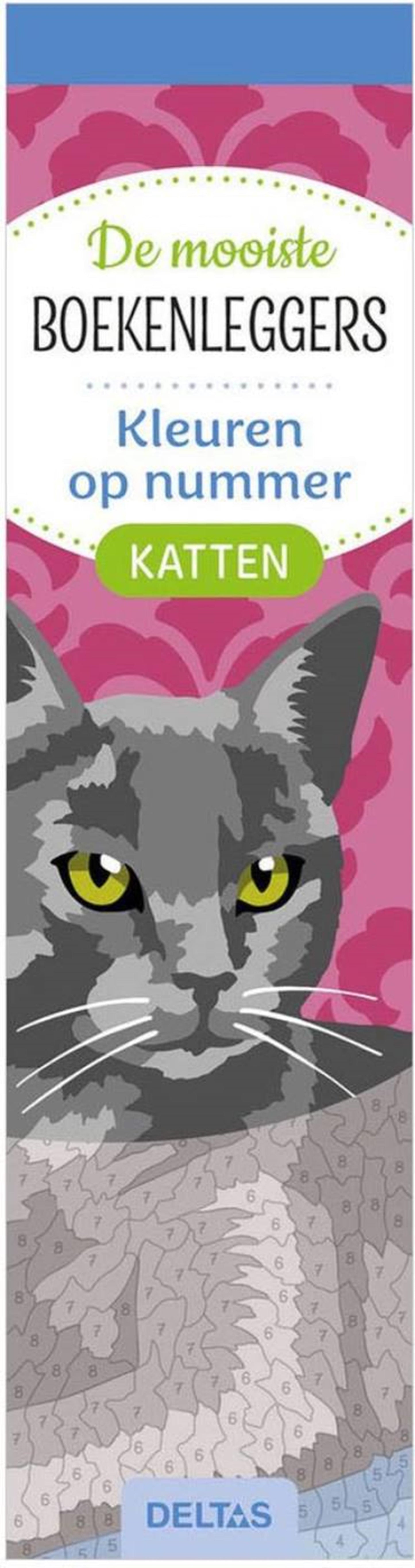 Deltas the most beautiful coloring bookmarks color by number - cats