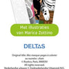 Deltas the most beautiful coloring bookmarks color by number - cats