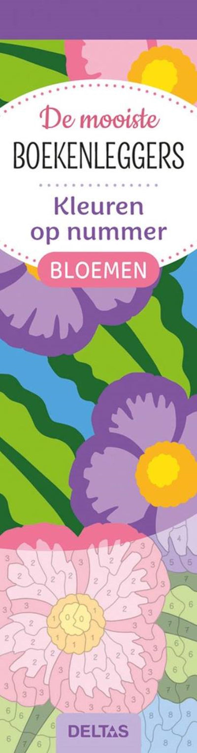 Deltas los marcapáginas para colorear más bonitos color por número - flores