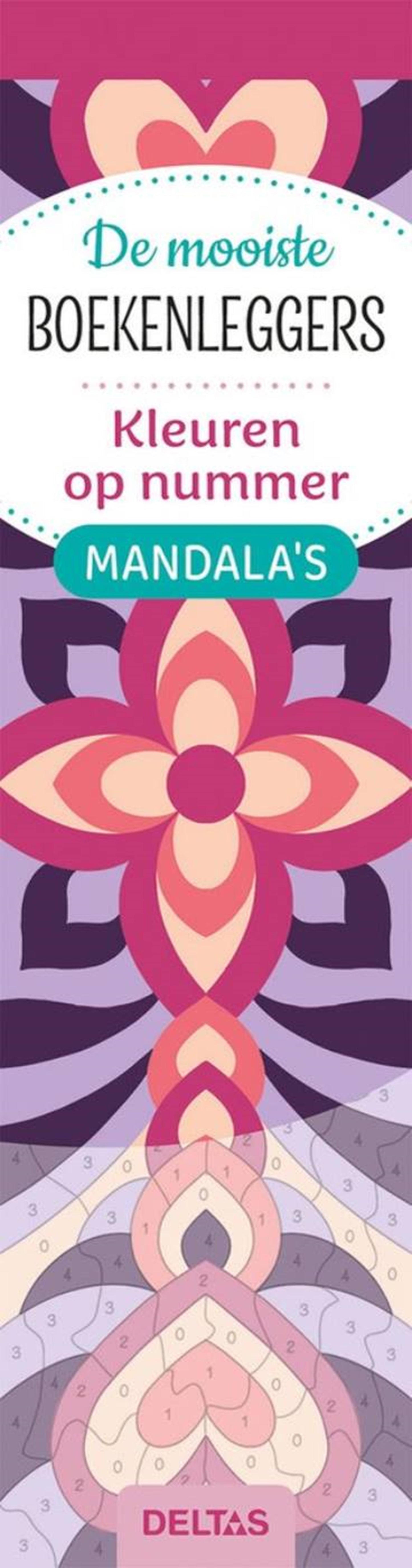 Deltas de mooiste kleurboekenleggers kleuren op nummer mandala's