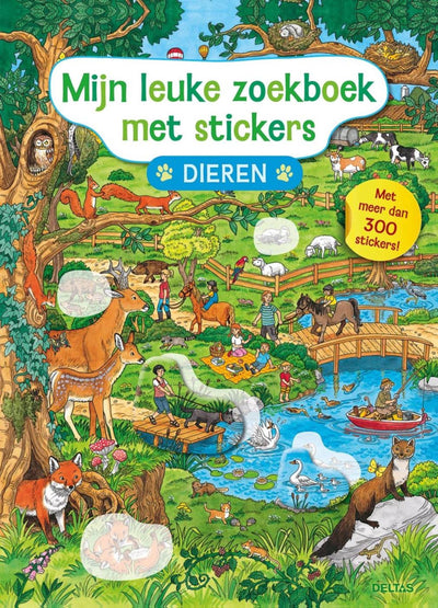 Deltas mi divertido libro de búsqueda con pegatinas - animales
