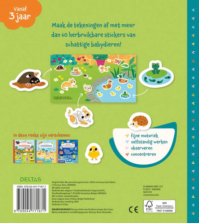 Delta è il mio primo libro di adesivi: cuccioli di animali