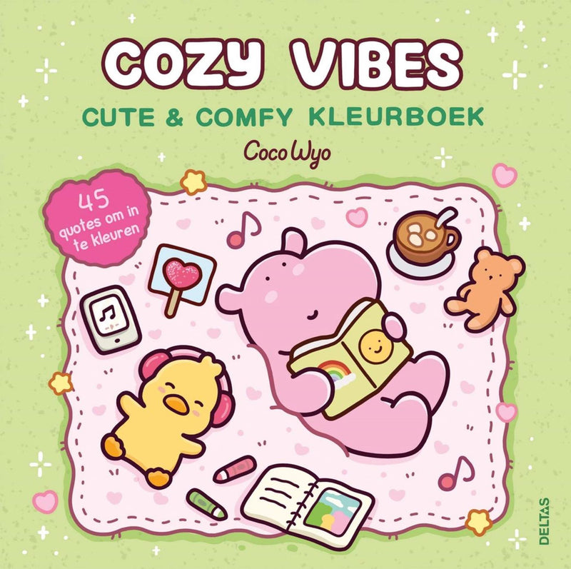 Deltas vibrazioni accoglienti, carino e comodo libro da colorare Coco Wyo