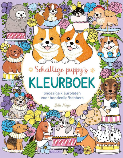 Libro para colorear lindos cachorros deltas