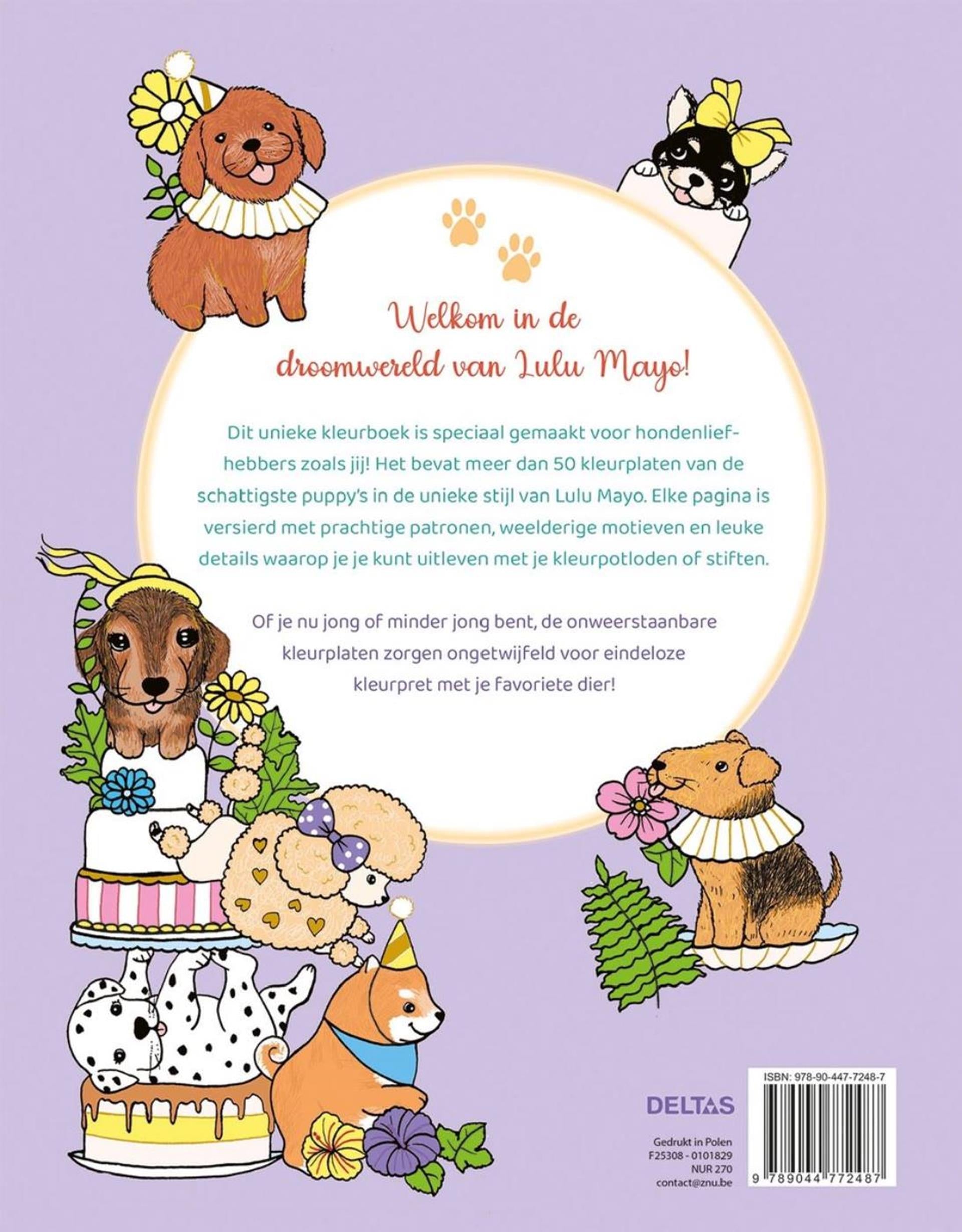 Libro da colorare dei simpatici cuccioli di Delta