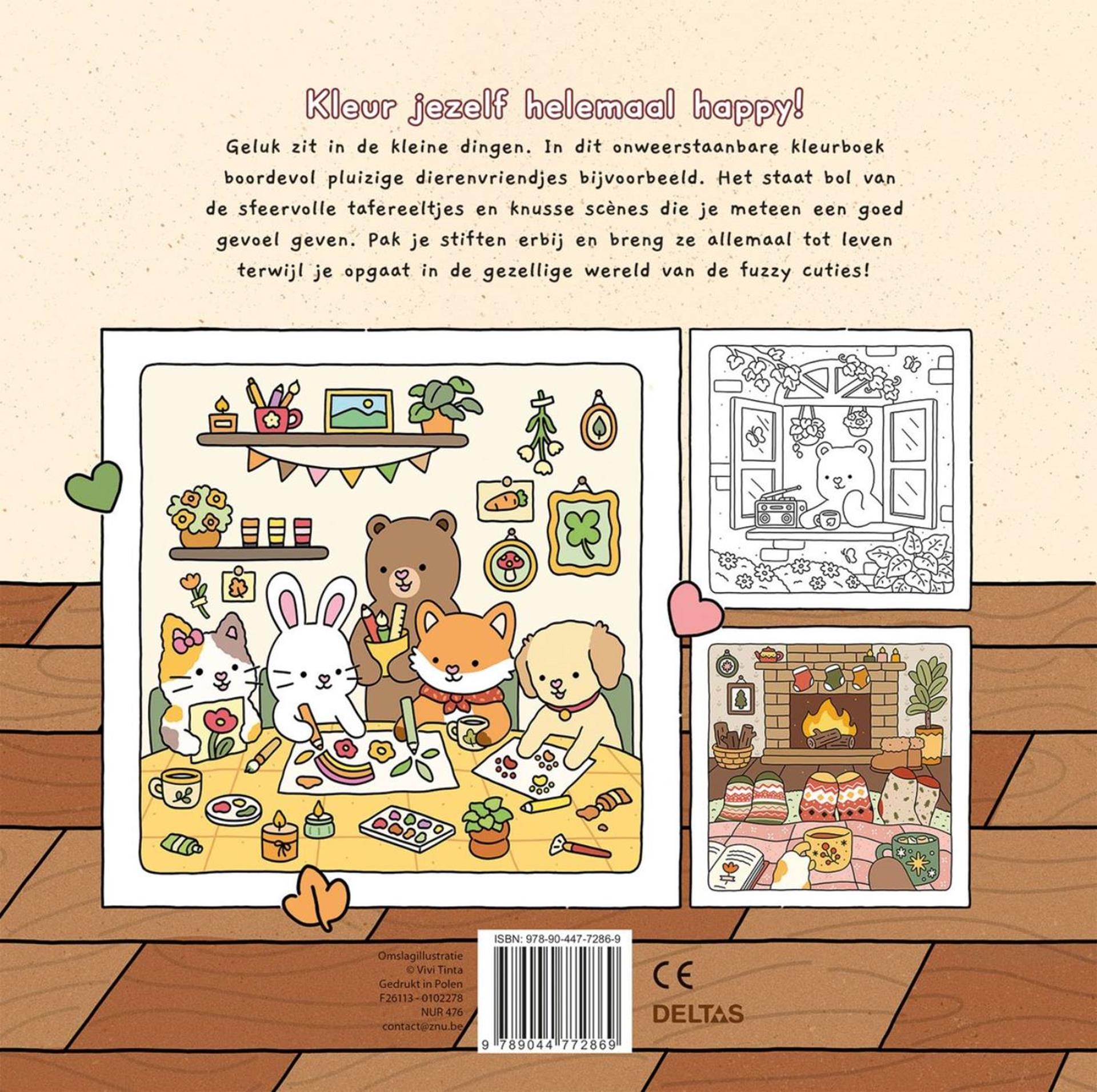 Lindo y cómodo libro para colorear Deltas Fuzzy Cuties