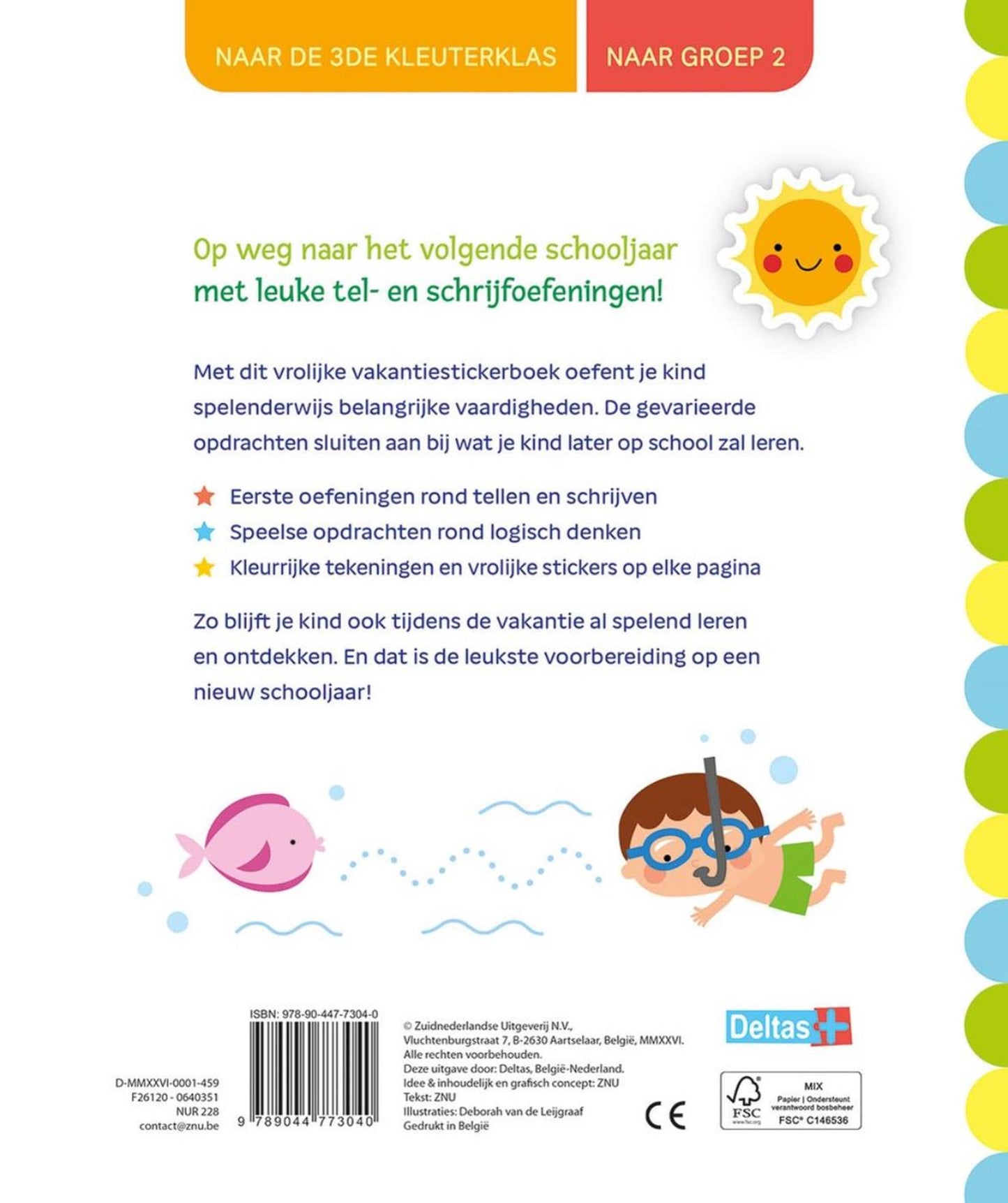 Cuaderno de ejercicios de vacaciones deltas con pegatinas grupo 2