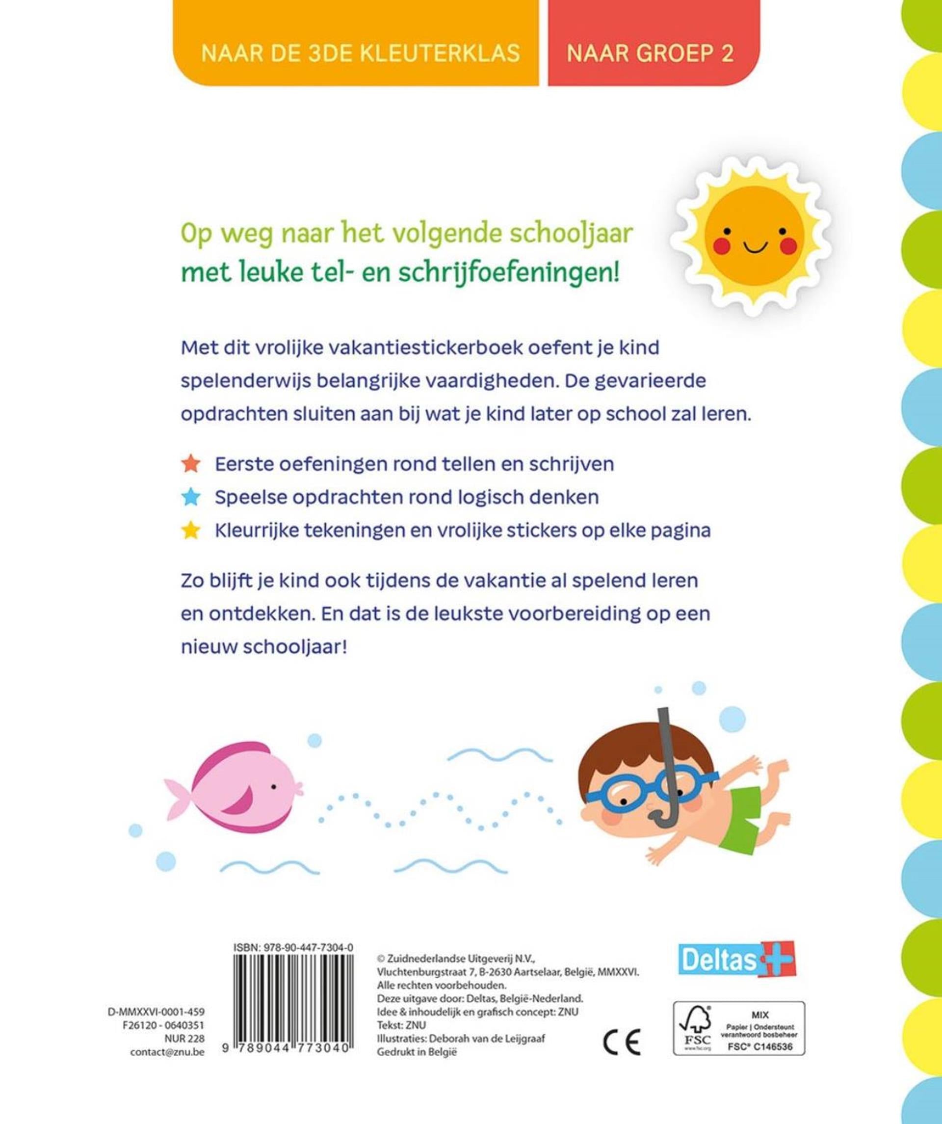 Cuaderno de ejercicios de vacaciones deltas con pegatinas grupo 2