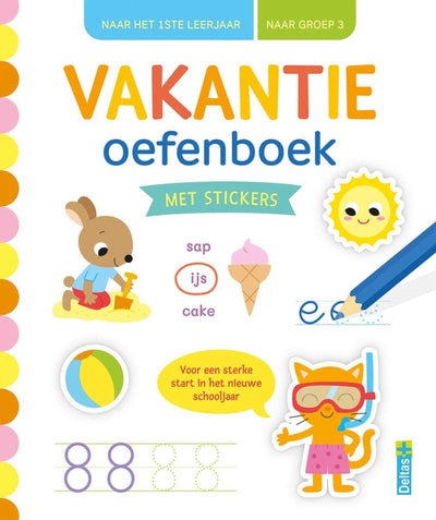 Cuaderno de ejercicios de vacaciones deltas con pegatinas grupo 3