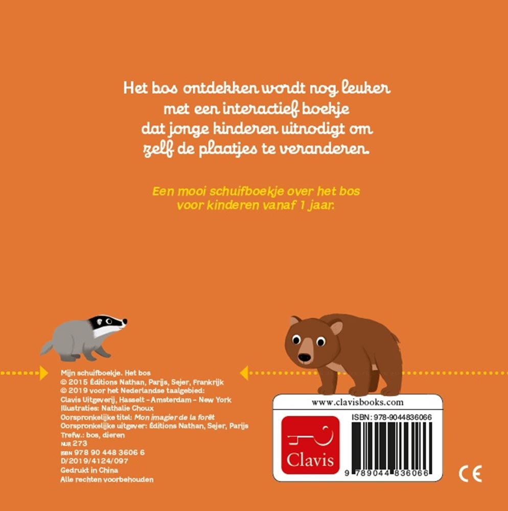 Mijn schuifboekje: het bos (karton). 1+