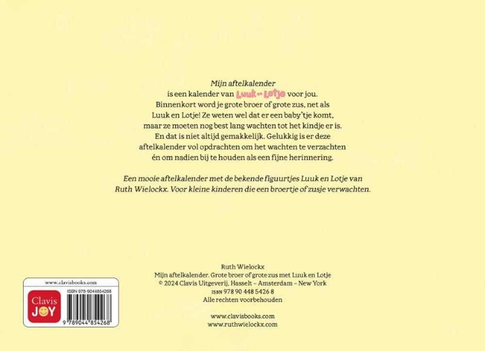 Editori Clavis luuk e lotje - fratello maggiore e sorellina. calendario del conto alla rovescia