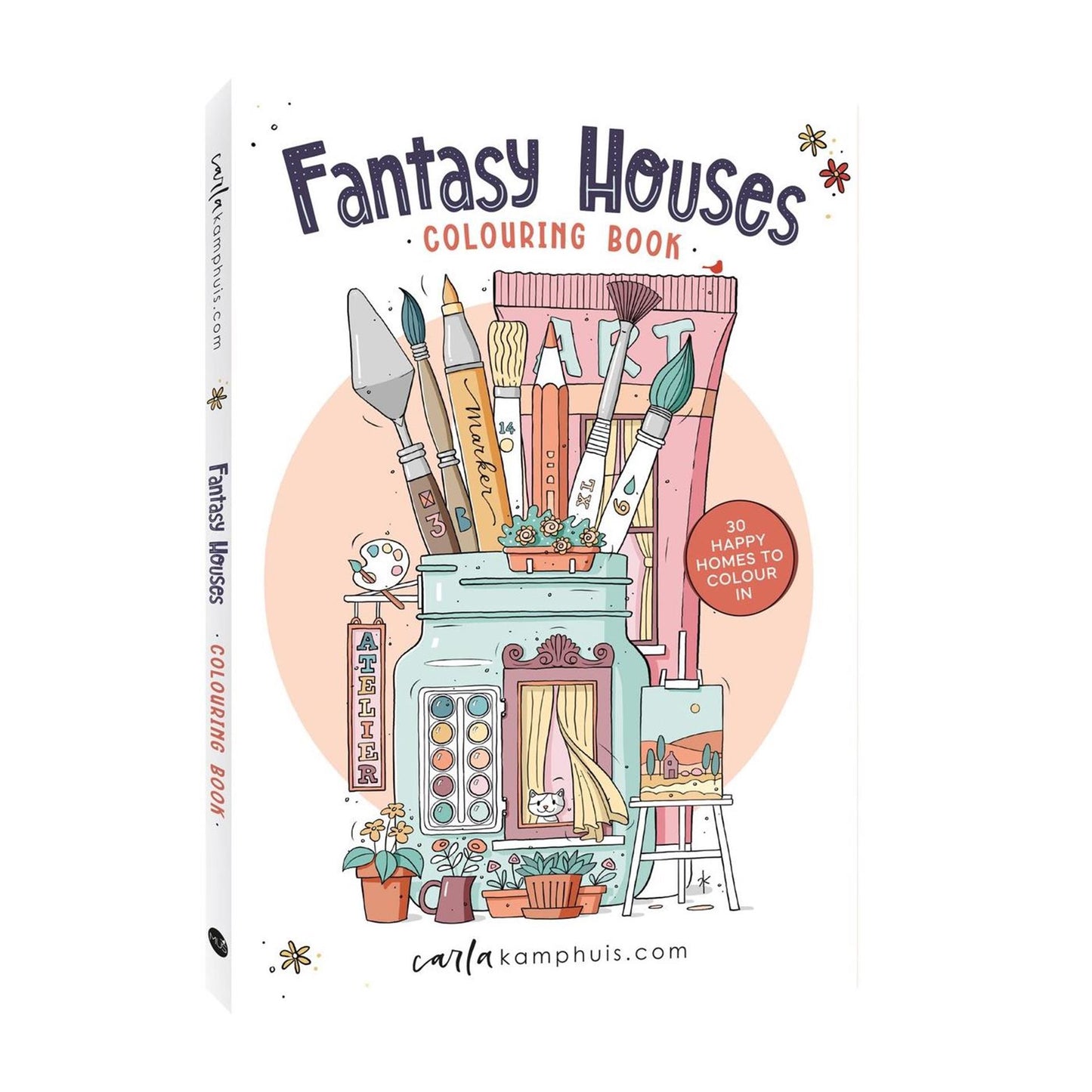 Libro para colorear Kluitman carla kamphuis casas fanasy