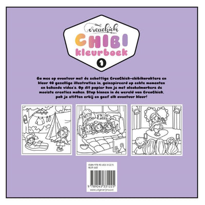 Kluitman creachick chibi libro da colorare 1