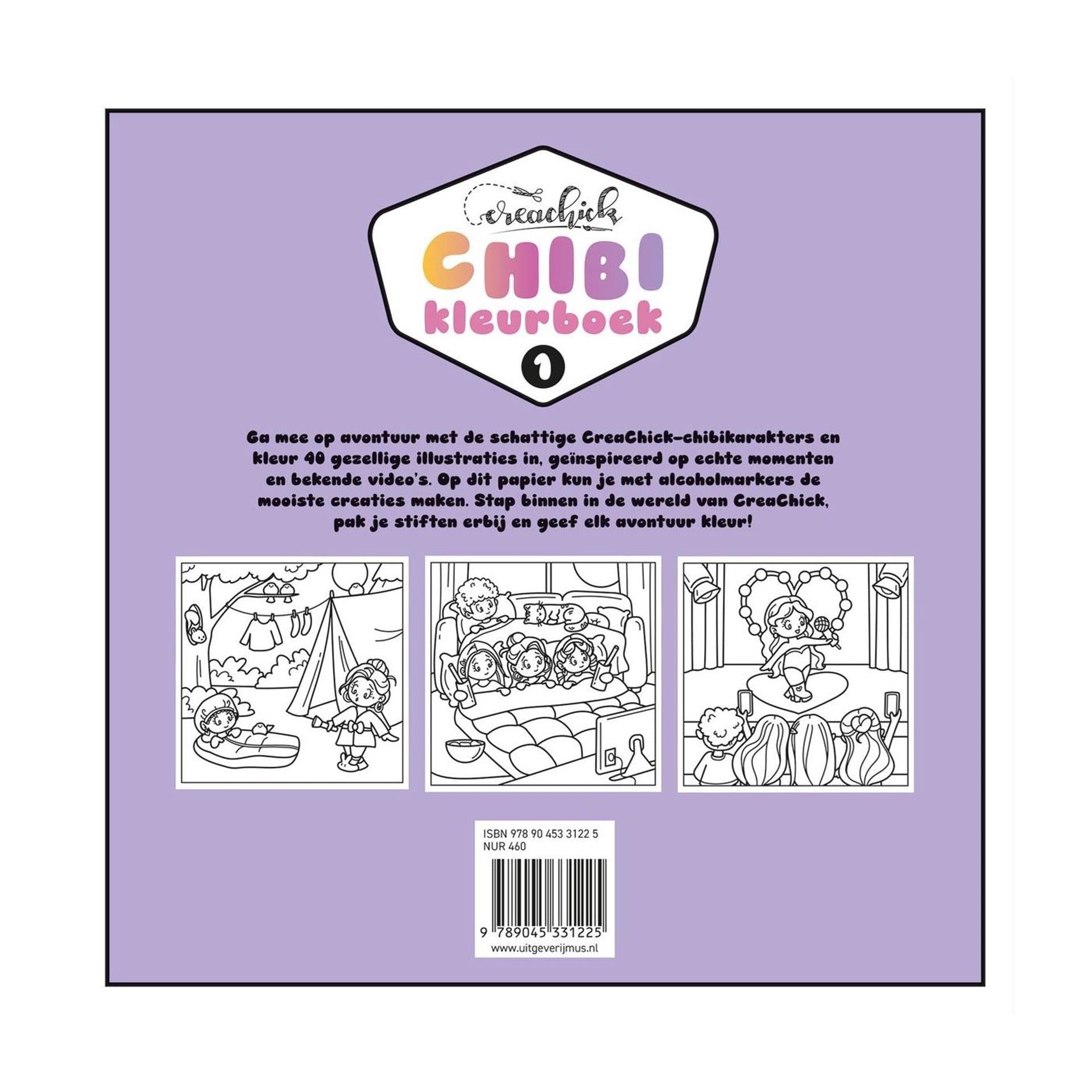 Libro para colorear Kluitman creachick chibi 1