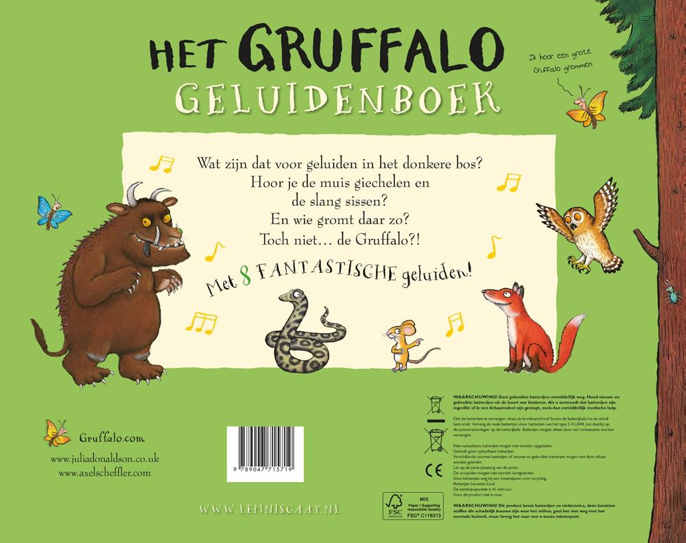Gruffalo geluidenboek 3+
