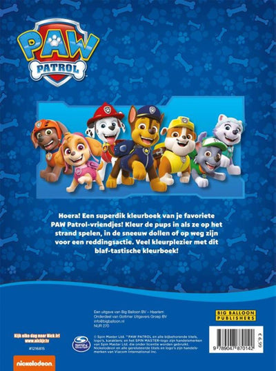 Libro da colorare Paw Patrol super spesso con palloncini grandi