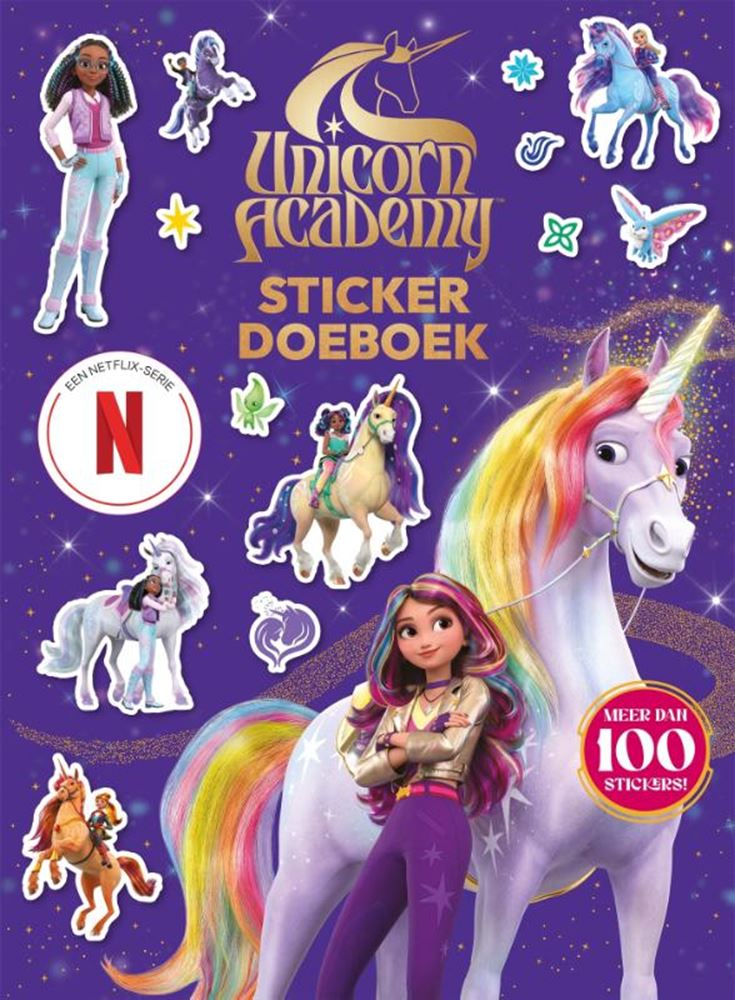 Libro de unicornio Academy Stickerboek Doeboek
