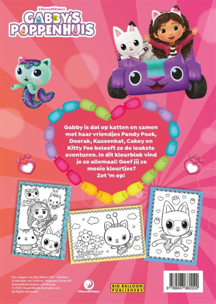 Gottmer uitgevers groep kleurboek: kleur mee met gabby 4+