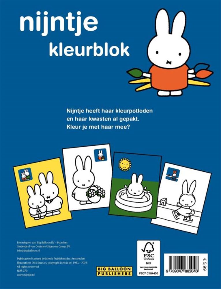 Bloque de color Miffy del grupo editorial Gottmer