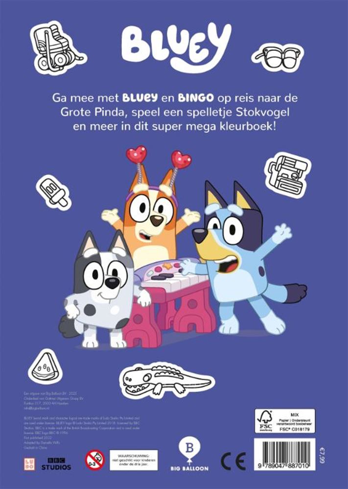 Gottmer publishers group bluey super mega coloring book