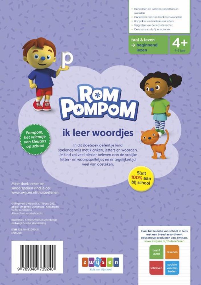 WPG Uitgevers Rompompom I learn words 4+