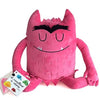 Knuffel kleurenmonster roze (verliefd)