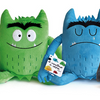 Knuffel kleurenmonster groen (kalm)