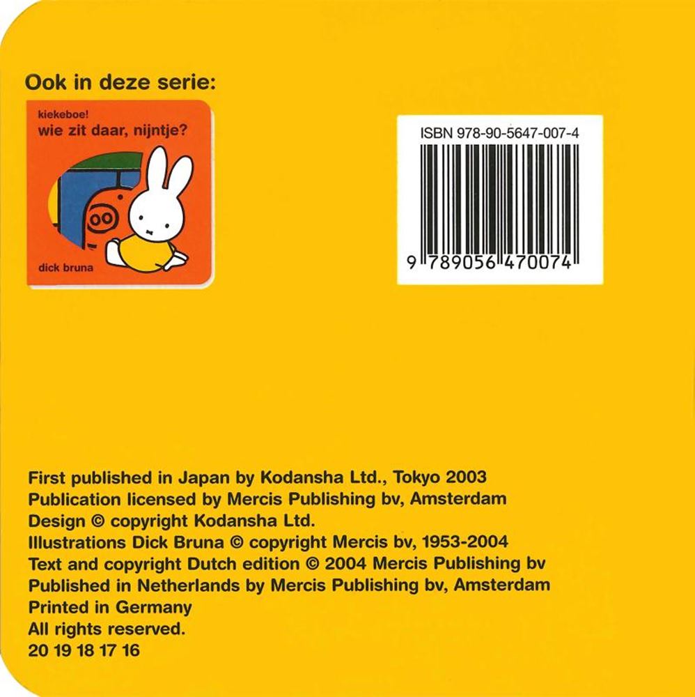 Central bookhouse peek-a-boo! who's there, Miffy?