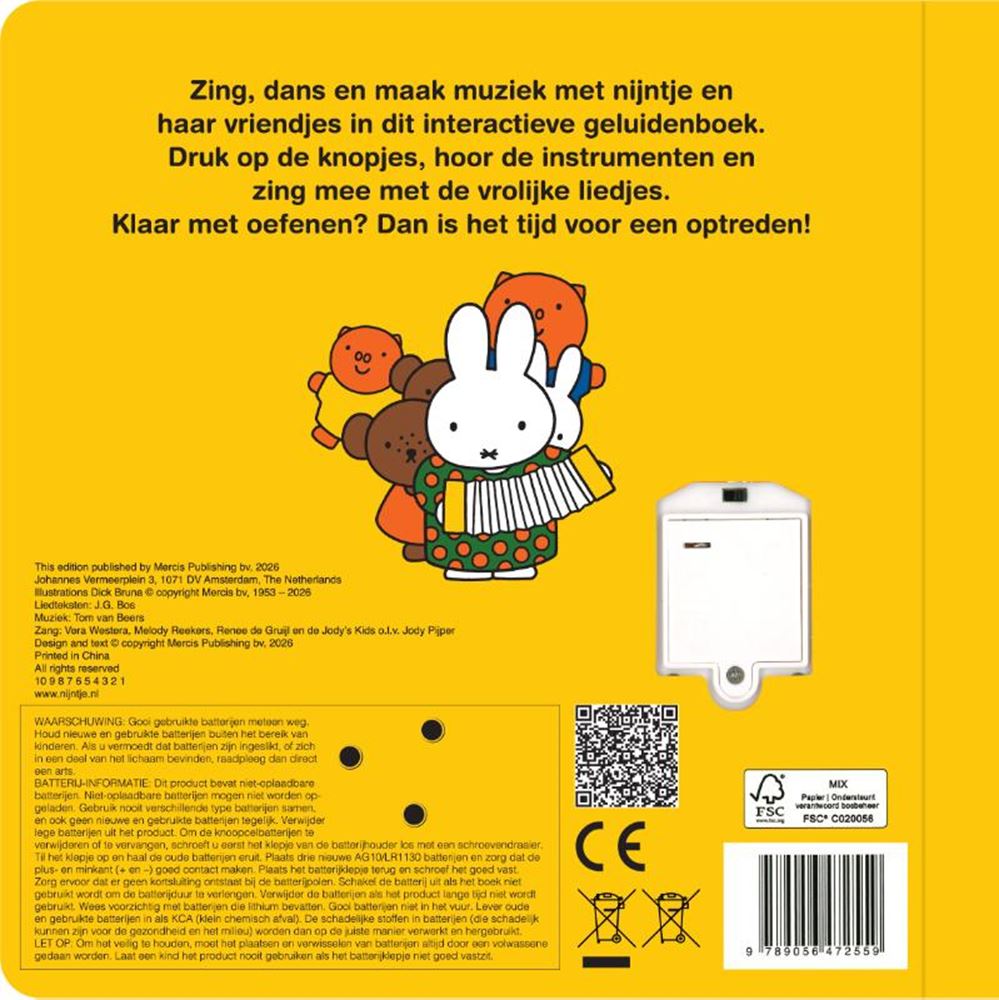 Libro sonoro, bailando y cantando con Miffy.