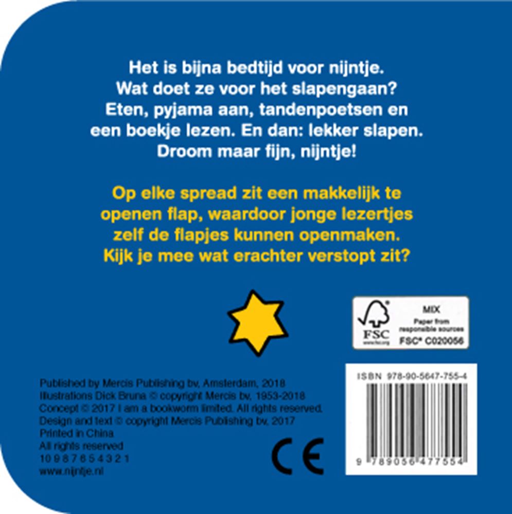 Libro de solapas Central Book House para dormir con Miffy