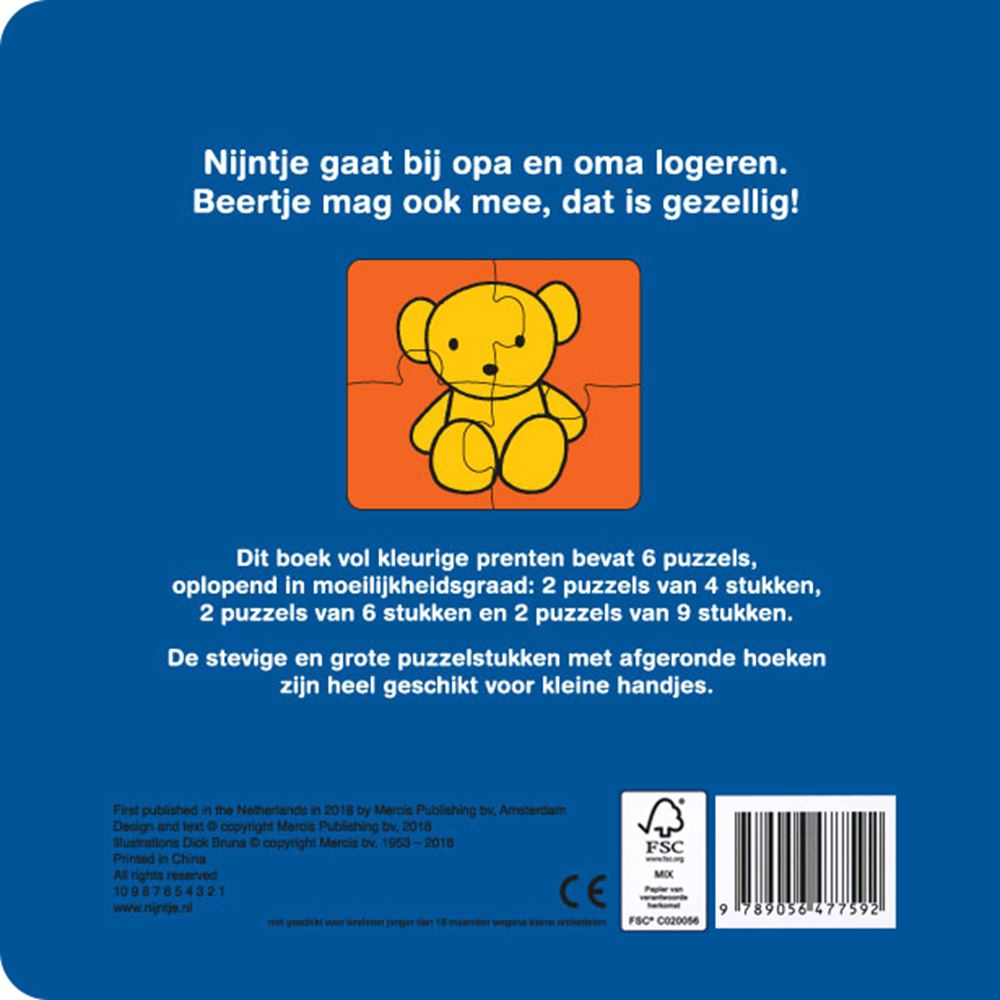 Miffy libro puzzle, stare dal nonno e dalla nonna | 2 pezzi