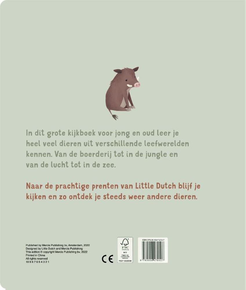Little dutch dierenboek kartonboekje. 1+