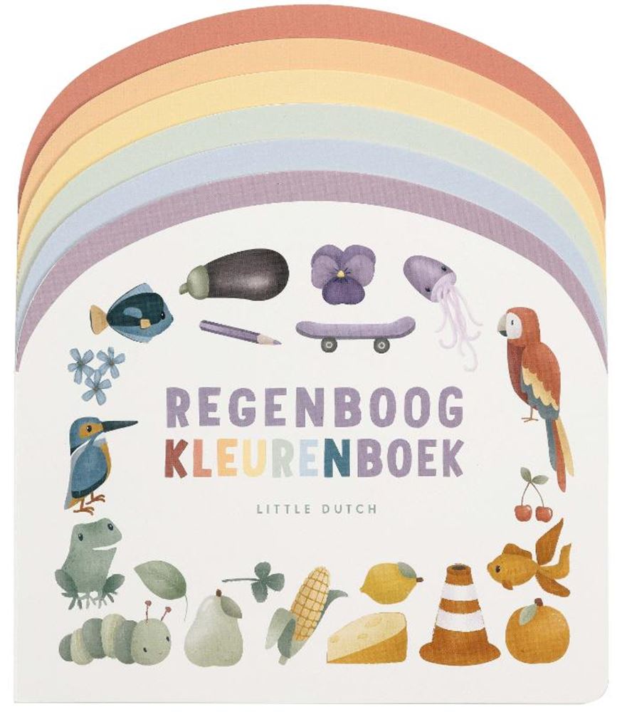 Prenota Little Dutch Regenboog Color Book Cardboard