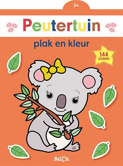 Editor estándar pegar y colorear koala de jardín para niños pequeños 2+