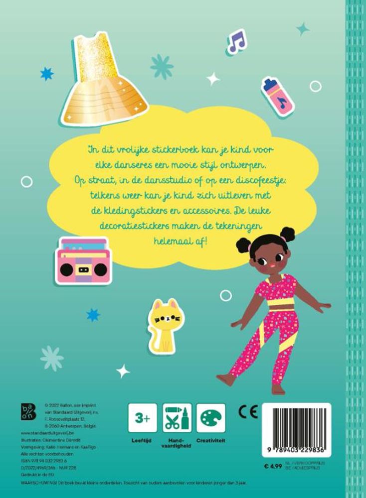Libro de pegatinas de la editorial estándar fashionistas junior dance - 125 pegatinas