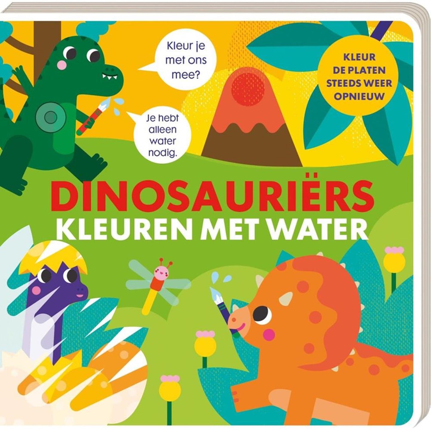 Libros de imágenes para colorear con agua - dinosaurios