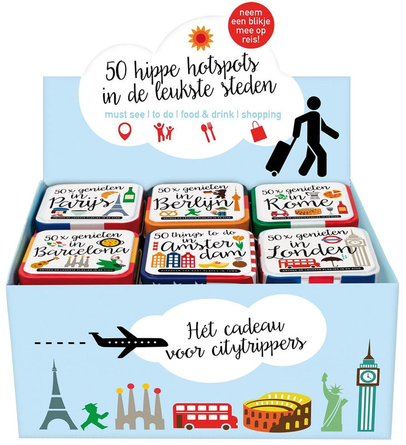 Expositor latas ciudad 6 x 3 ejemplares
