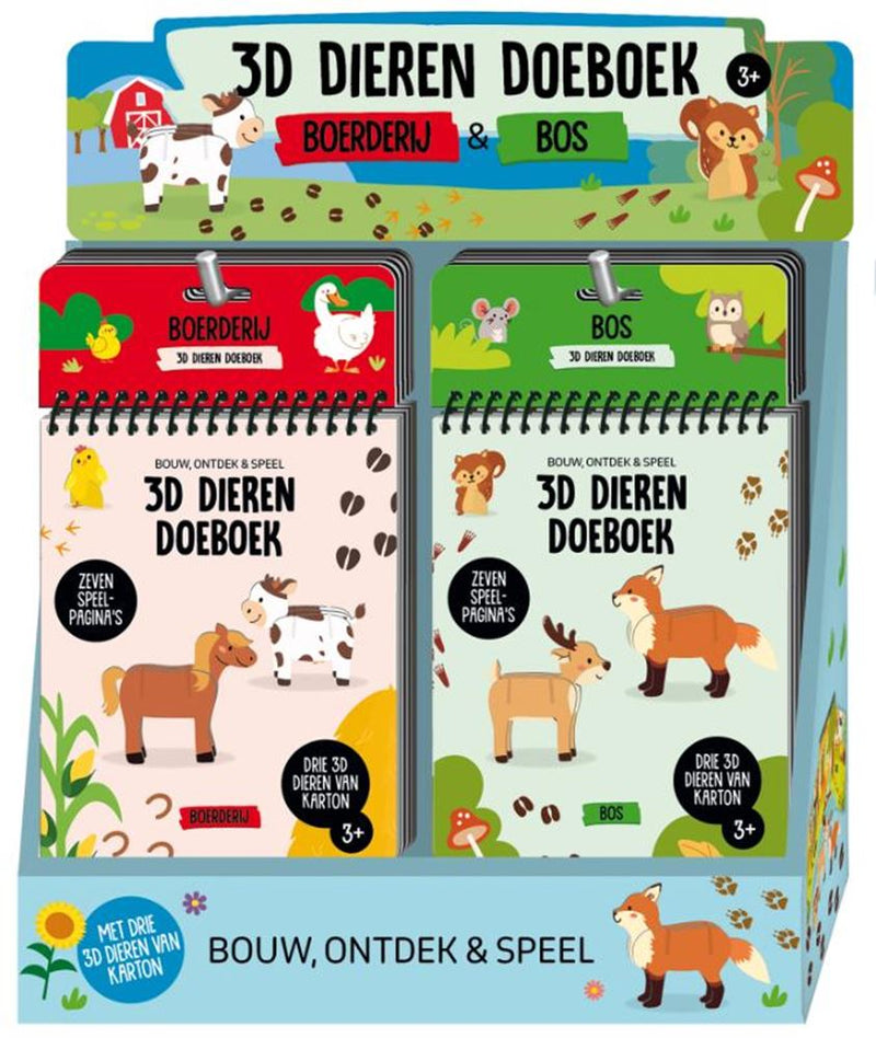 Expositor libro de actividades de animales 3D 2 x 6 ej. 4+
