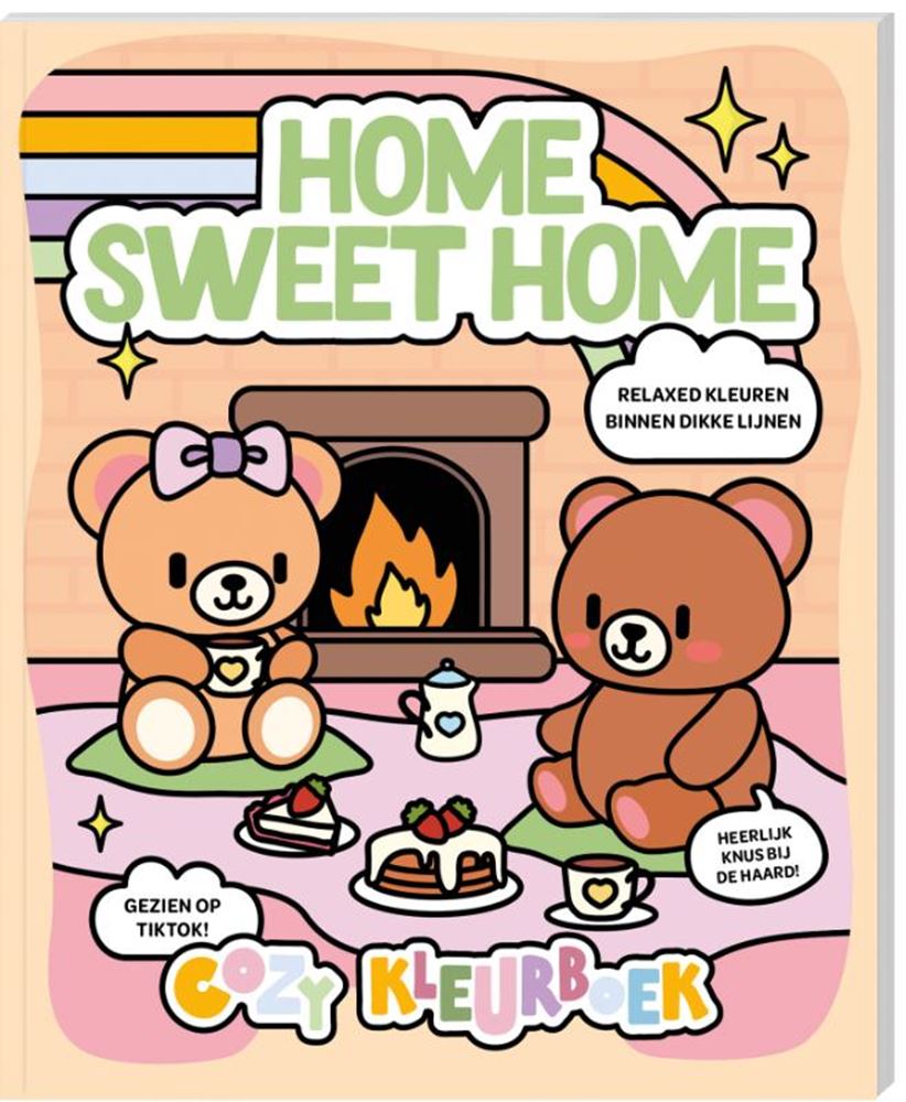 Cozy coloring book - home sweet home.