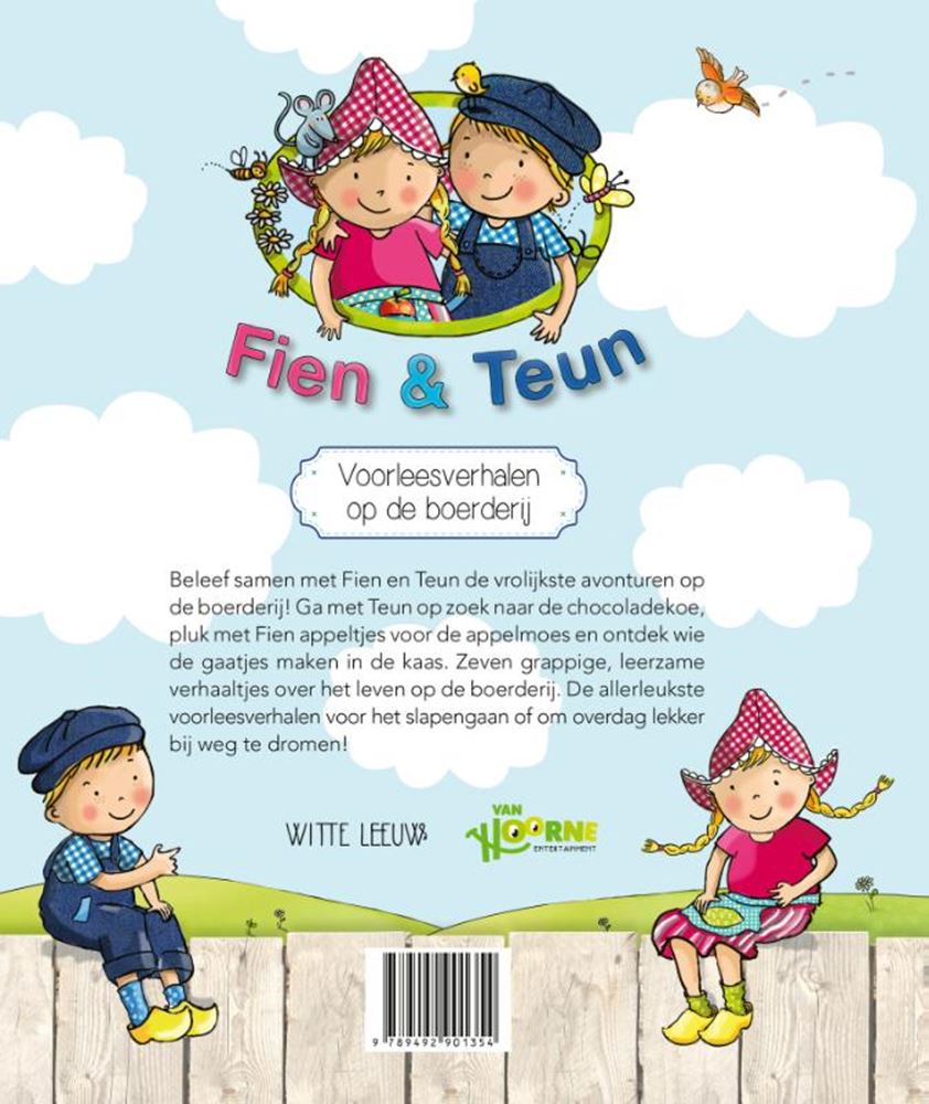 Fien Teun legge storie nella fattoria
