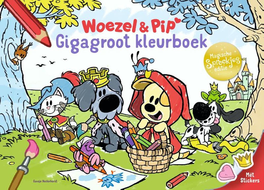Woezel pip: cuento de hadas gigante para colorear
