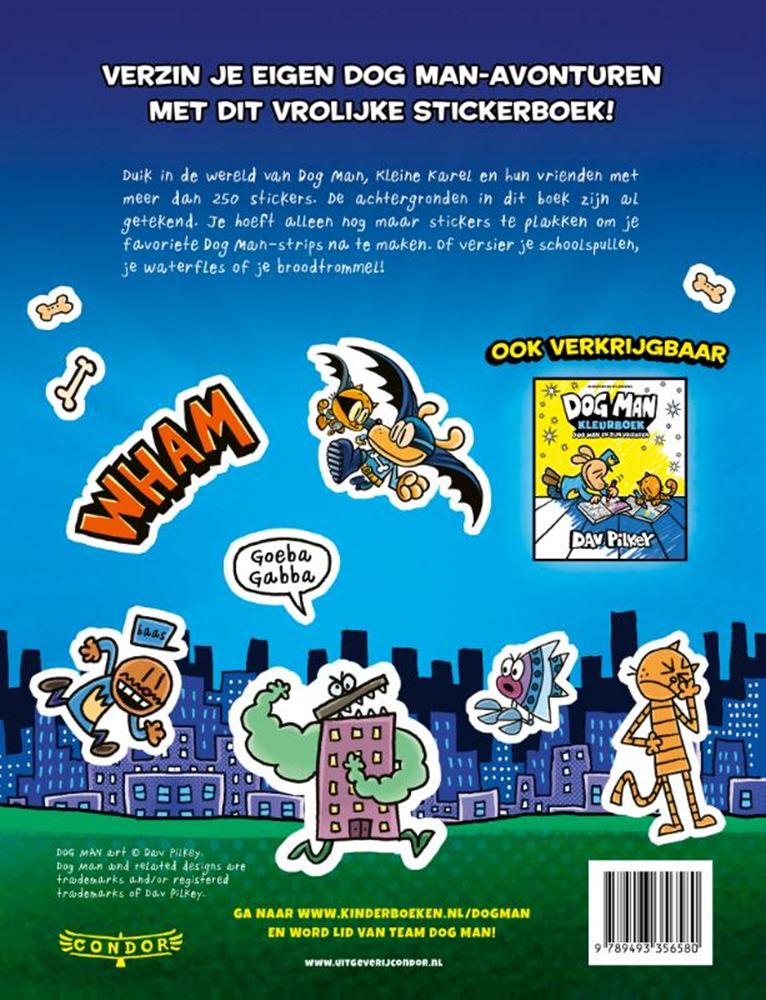 Libro Dog Man Stickerboek