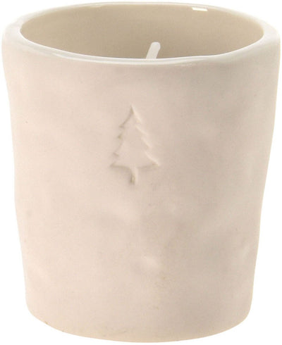 Portacandele natalizio bianco, 12 pz.